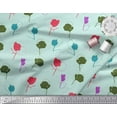 thumbnail image 2 of Soimoi Poly Georgette Fabric Artistic Floral Printed Craft Fabric by the Yard 42 Inch Wide, 2 of 3