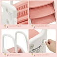 thumbnail image 5 of Rugerasy Toddler 3 Step Stool, Adjustable Toddler Stool for Bathroom Sink, Kids Step Stool with Wide Non Slip Pedals, Safety Handrails, Children Standing Tower Learning Helper,Pink, 5 of 8