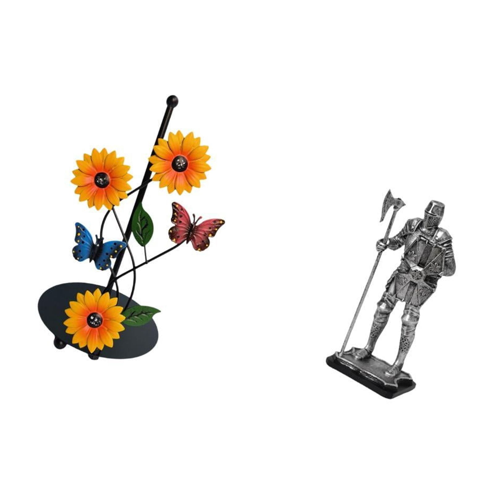 Fiocias Knight Paper Towel Holder Dispenser Non Slip Vertical Tissue Holder Rack Decorative Statue Figure Tabletop Ornament Entryway Fireplace Bedroom Home De