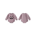 thumbnail image 2 of Caoirhny Baby Girls Boys Halloween Romper Casual Pumpkin Print Round Neck Long Sleeve Jumpsuit for Fall Winter, 2 of 9