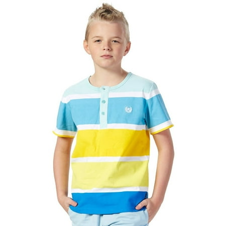 - Leo&Lily Big Boys'Kids Short Sleeve Stripes Jersey Crew-neck Cardigan T-Shirts
