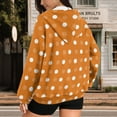 thumbnail image 5 of Yuyamidu Orange Hoodie Womens Sweatshirts Polka Point Oversized Sweatshirt Full Zip Hoodies for Women Heavyweight Zipper Hoodie Vintage Y2k Full Zipup Couples Streetwear XS, 5 of 8