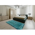 thumbnail image 4 of Ahgly Company Indoor Rectangle Mid-Century Modern Teal Green Oriental Area Rugs, 7' x 10', 4 of 6