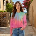 thumbnail image 4 of Endives Long Sleeve Shirts For Women Long Sleeve Crew Neck Shirts Basic Tee Soft Comfy Printed Tops Blouse Womens T Shirts, 4 of 7