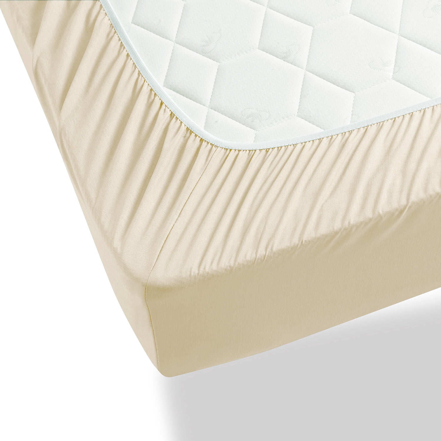 Phoenix Bed Sheets Set, Deep Pocket Rayon Derived from Bamboo & Microfiber Cooling 4 Piece Queen Sheets sets, Cream