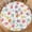 Colorful Easter, variant on Valentines Day Round Tablecloth Fitted Best for 48"-52" Watercolor Pink Heart Table Cloth Elastic Edge Water-Resistant Washable Golden Love Table Cover for Happy Party Picnic Outdoor Indoor Decor