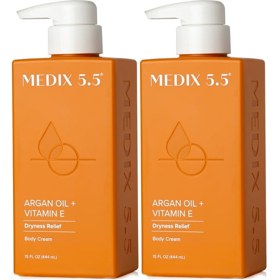 MEDIX 5.5 Argan Oil   Vitamin E Anti-Aging Body Cream Two Pack 15 fl oz