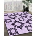 thumbnail image 3 of Ahgly Company Machine Washable Indoor Rectangle Transitional Rebecca Purple Area Rugs, 7' x 10', 3 of 7