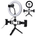 thumbnail image 4 of Anillo de luz LED profesional para selfies, lámpara de maquillaje, luz de relleno ajustable para transmisión en vivo, 4 of 12
