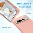 thumbnail image 6 of Jiahe Cover For Google Pixel 7 Pro 6.7 inch 3 in1 Rugged Shockproof Heavy Duty Silicone Bumper Hard PC Phone Protection Case,Rosegold, 6 of 6