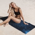 thumbnail image 6 of Picia Blue Glitter Retro Print Silver Fox Velvet Beach Towel,Quick-Dry Beach Towel,Lightweight Travel Towel,Portable Beach Towels, 6 of 6