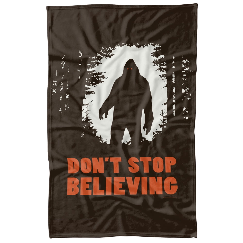 bCreative Ephemera Blanket, 36'x58' Bigfoot Don't Stop Believing Fleece Blanket