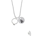 thumbnail image 2 of Delight Jewelry Silvertone Engagement Ring with Crystal Silvertone Script Initial Disc - & - Charm Necklace, 20"+3", 2 of 4
