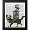 thumbnail image 2 of Fab Funky 12x14 Black Modern Framed Museum Art Print Titled - Fox With Birdcage, 2 of 5