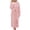 -B-Pink190, variant on Women Simple Robes Solid Color V-Neck Long Sleeve Thick Bathrobe Plus Size Clothing With Pockets Skin Friendly Relaxed Fit Activewear