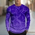 thumbnail image 2 of Men's Plus Size Shirts Long Sleeve Crew Neck Gradient Big&Tall Pullover Blouse Casual Loose Outdoor Sport Lightweight Shirts S-4XL, 2 of 6
