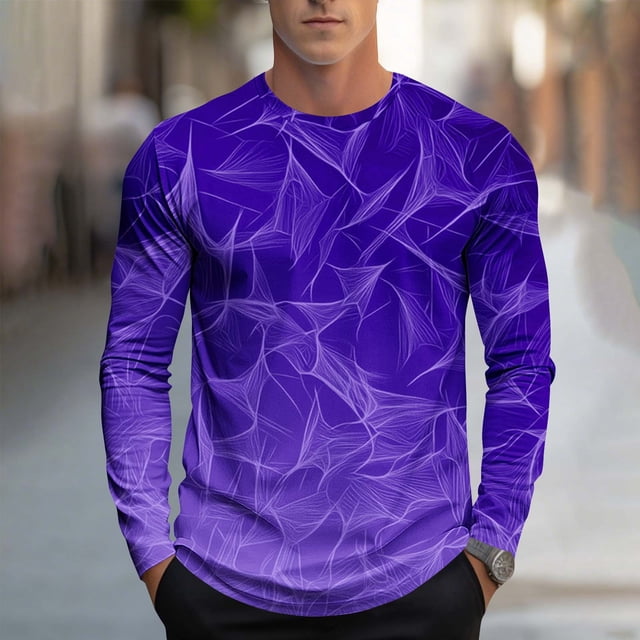 Amzcrzy - Sudadera Para Hombre, Estilo Casual, Con Estampado Deportivo, Manga Larga, Cuello Redondo, Color Azul Oscuro, Talla 3Xl