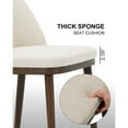 thumbnail image 6 of EOP Modern Upholstered Dining Chairs Set of 2, Wooden Dining Side Chairs with Curved Backrest, Armless Kitchen Chairs for Dining Room & Restaurant, Beige, 6 of 6