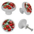 thumbnail image 7 of 4 Packs Red Apples Fruit Fluorescence Crystal Glass Cabinet Knobs Drawer Handles for Kitchen Cabinets Dresser Cupboard Wardrobe Pulls Handles, 7 of 7