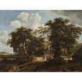 thumbnail image 3 of Meindert Hobbema 14x12 Black Modern Framed Museum Art Print Titled - A Cottage in the Woods (C. 1662), 3 of 5