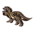 thumbnail image 2 of Adorno de dinosaurio tallado en madera, recortes de dinosaurios huecos de múltiples capas para decoración del hogar, Ceratopsian, 2 of 14