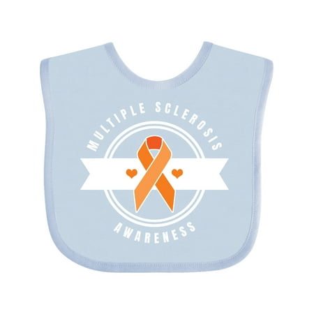 

Inktastic Multiple Sclerosis Awareness with Orange Ribbon and Banner Gift Baby Boy or Baby Girl Bib