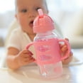 thumbnail image 6 of Dr. Brown's Milestones Wide-Neck Sippy Straw Bottle, 100% Silicone Handles, 9oz/270ml, 6m+, Pink, 1 Pack, 6 of 7