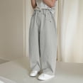 thumbnail image 5 of Riecok Wide Leg Pants for Boys Elastic Waist Pants Lightweight Solid Pull on Trousers Casual Outerwear with Pockets, 5 of 8