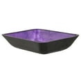 thumbnail image 2 of Eden Bath EB_GS81 Rectangular Purple Foil Glass Vessel Sink with Black Exterior, 2 of 9