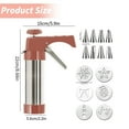 thumbnail image 3 of Cookie Press Gun Kit - 1 Pc Tube with 6 Discs and 8 Icing Tips, Cookie Press for Baking, Spritz Cookie Press, Thicken Cookies Press Gun Kit Suitable for DIY Cookies, 8.66 Inch,Brown, 3 of 9