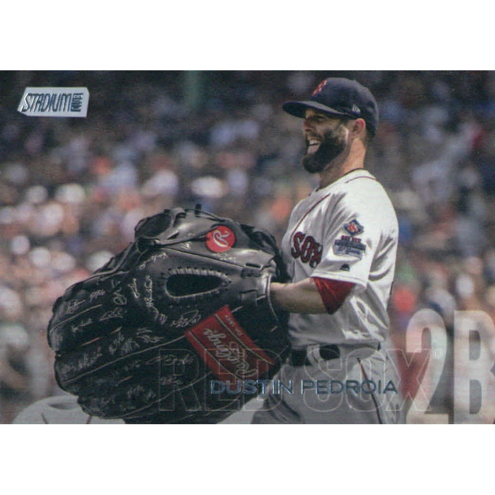 2018 Topps Stadium Club 187 Dustin Pedroia Boston Red Sox Baseball 