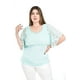 thumbnail image 1 of Blusa con encaje y detalle de perlas Roman Fashion /Tallas Extras, 086 (Menta) verde claro 40, 1 of 5