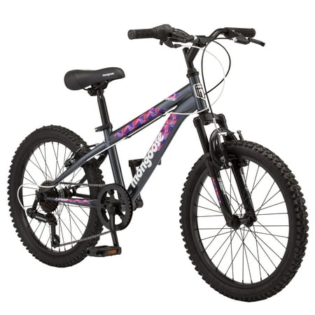 Mongoose Byte Mountain Bike, 20-inch wheels, 7 speeds, girls frame, ages 6 and up,