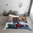 thumbnail image 3 of Lsque Chucky Print Flannel Throw Blanket, Ultra-soft Blanket for Bed, Couch, Car, Hypoallergenic Anti-pilling blanket-, 3 of 8