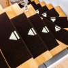 thumbnail image 1 of Peldaño de madera antideslizante, alfombra para escaleras de interior de 22' x 3', peldaño de goma antideslizante, alfombra para escaleras lavable y reutilizable, apta para personas mayores, 1 of 7