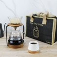 thumbnail image 4 of SOTECH Pour Over Coffee Station Dripper Stand Coffee Filter Wooden Filter Holder Glass Server with Paper Coffee Filters, Coffee Maker Stand Set for C, 4 of 9