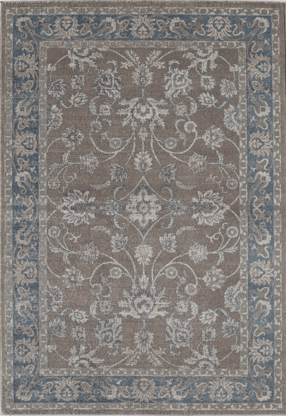 Rugs America Estelle Collection grey Blue ET550A Transitional Oriental Area Rug 5'3" x 7'6"