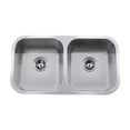 thumbnail image 1 of CRAFTX 32 inch Under-Mount Kitchen Stainless Steel Sink with Strainer 8 inch Depth, 1 of 1
