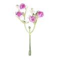 thumbnail image 2 of Mini Faux Floral Stems Small Artificial Flowers Mini Plastic Colorful Realistic Spring Flower Arrangement Bouquet Branches for Home Party Wedding Table Centerpiece Vase Decor (Dark Purple, 2PCS), 2 of 5