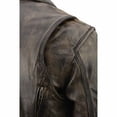 thumbnail image 6 of Milwaukee Leather MLM1515 Men's Classic Beltless Distressed Brown Leather Triple Stitched Motorcycle Biker Jacket XXX-Large, 6 of 10