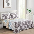 thumbnail image 1 of Marina Decoration Ultra Soft Silky Deep Pocket Rich Printed Bedding Rayon from Bamboo All Season Sheet Set with Pillowcases, Modern Colorful Leaves Pattern, 1 of 7