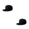 thumbnail image 3 of Sonducket Gorro de algodón duradero y moderno para mantenerse protegido del sol con estilo Gorra de béisbol Estilo deportivo de moda negro negro ajustable 2Conjunto, 3 of 6