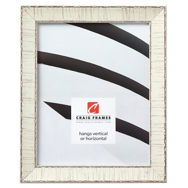 Craig Frames Marea, 17x22 inch Picture Frame, Weathered OffWhite Birch