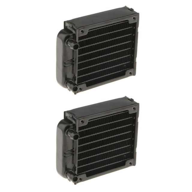 2x Refrigerador de Refrigeración Por Agua Del Radiador de Computadora para CPU LED Disipador Aluminio 80 Mm Sunnimix Enfriamiento del radiador de la computadora