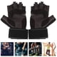 thumbnail image 4 of BOODUN Guantes de medio dedo Guantes de piel de ciervo con muñequera para entrenamiento deportivo (L), 4 of 9