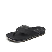 Reef Men's Cushion Bonzer Sandal, Black/Gum, 8