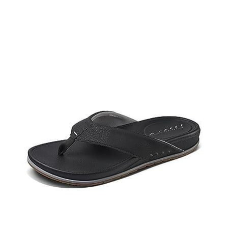 Reef Men's Cushion Bonzer Sandal, Black/Gum, 8