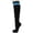 Black with Sky Blue Stripe, variant on Couver Adult Unisex Team Sport Football Soccer Knee High Socks, Cardinal with Light Blue Stripe, Adult Large, 1 Pair