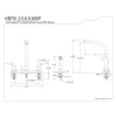 thumbnail image 3 of Kingston Brass KB758SP Magellan Centerset Kitchen Faucet, Brushed Nickel, 3 of 3