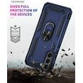 thumbnail image 3 of Entronix for Samsung Galaxy S21 Plus Heavy Duty Case with Rotating Ring Military Grade Protection with Shockproof Kickstand Cover for S21 Plus 5G 6.7 inch (Navy), 3 of 7